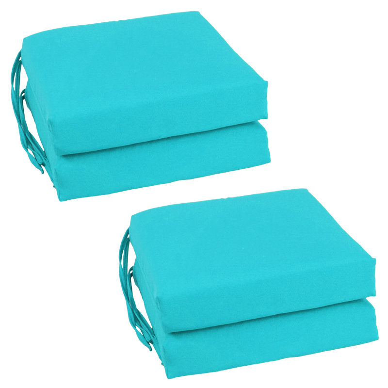 Outdoor 3'' Seat Cushion, Aqua Blue