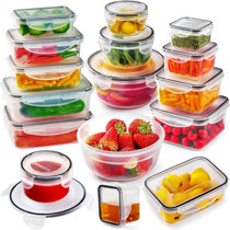 ColorLife Simply Store 6-Pc Glass Food Storage Container Set With Lid, 7-Cup,  4-Cup, & 2-Cup Round Glass Storage Containers With Lid, BPA-Free Lid,  Dishwasher, Microwave And Freezer Safe