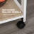 HOMCOM Mobile Kitchen Cart, Rolling Kitchen Island With Storage, Solid Wood Frame Utility Cart With Wire Fruit Baskets, Trays And Drawer, White