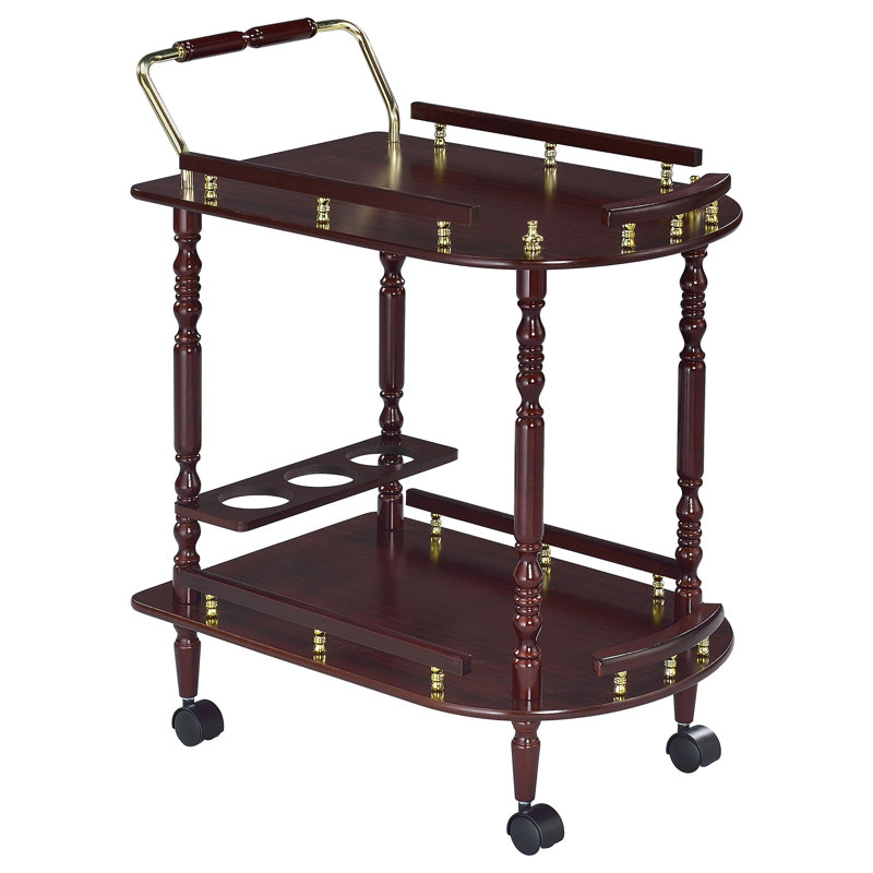 Chariot-bar rectangulaire à 2 niveaux Palmer Merlot