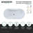 Kingston Brass Aqua Eden 63-Inch Acrylic Oval Double Ended Freestanding Tub With Drain-104561850