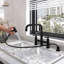 Sleek 2-Handle Bridge Kitchen Faucet with Pull-Out Side Sprayer-90614351