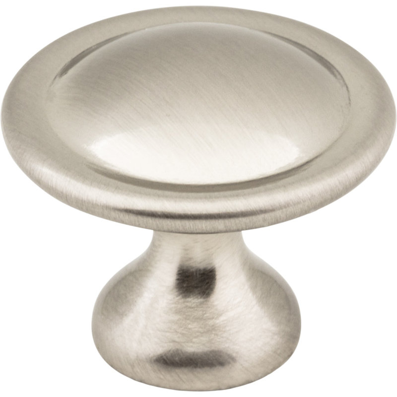 Watervale 1 1/8" Diameter Mushroom Knob, Satin Nickel