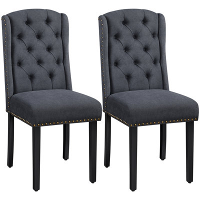 104cm H Tufted Polyester Blend Upholstered Side Chair