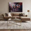 «Dinosaur Carnotaurus», art mural sur toile noire