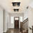 9.8 In. Farmhouse Square Black Flush Mount Ceiling Light Fixture with Turnable Light Cap (2-Pack)-115095777