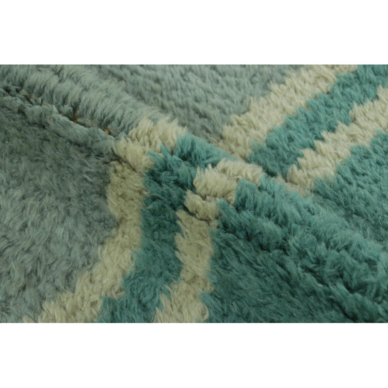 André Arbus Vintage French Art Deco Rug In Blue - Rug & Kilim