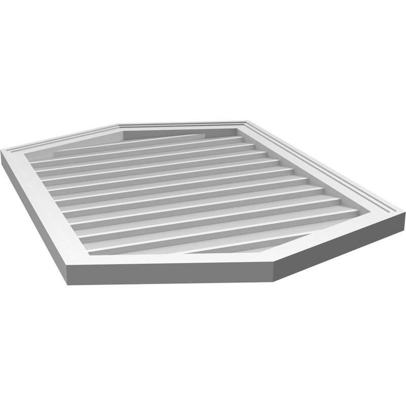 Ventilé vertical à pignon vertical 4/12 po, H 36 po x l 26 po x P 1,5 po