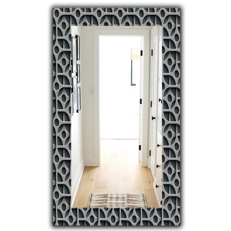 Miroir mural 19 mid-century scandinave, H 39,4 po x l 29,5 po