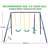 Creationstry High-Density Polyethylene (HDPE) Swing Set with Swing(s)