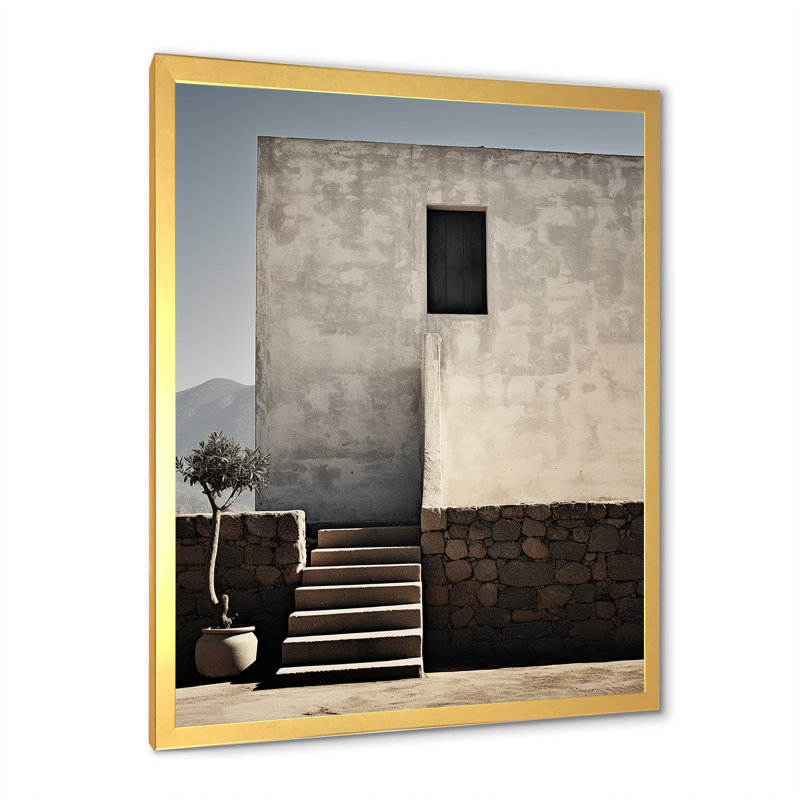 Monuments, minimalisme, photographie de paysage I, H 40 po x l 30 po x P 1,5 po, Cadre photo doré