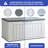 Edrosie Inc 59.1'' W 160 Gallons Water Resistant Resin Lockable Deck Box in White
