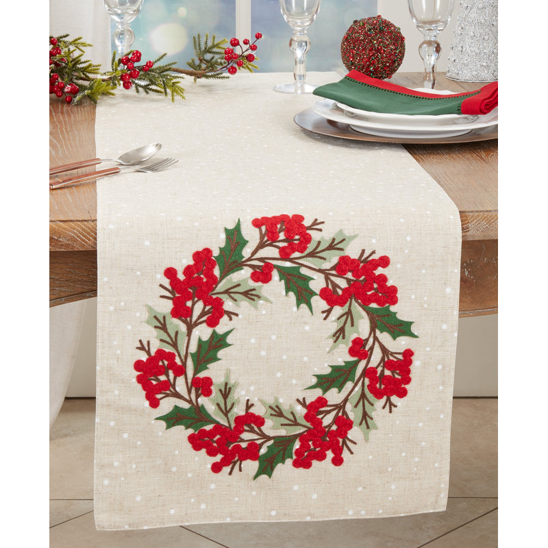Chemin de table Whimsical Holly Berry