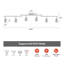 Luminaire sur rail 6 lumières avec têtes réglables et 6 ampoules incluses-109583309-109583314