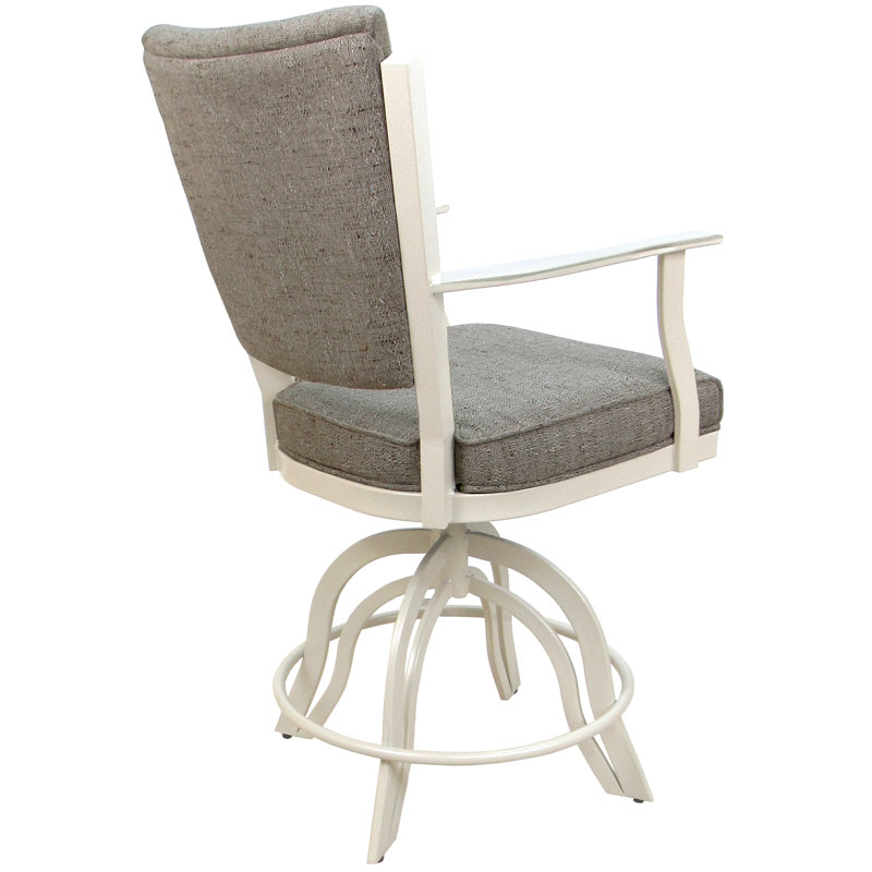 Tabourets de comptoir en métal Custom, Bois flottant Hemsath, Blanc, Tabouret de comptoir (siège d'une hauteur de 26 p