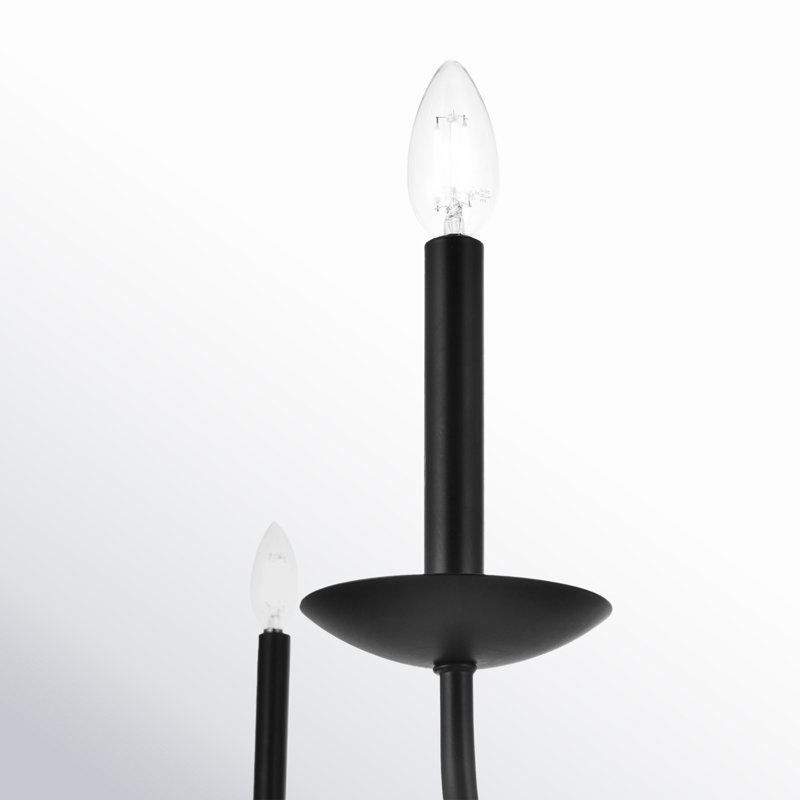 Baltray 6-Light Chandelier, Noir, H 35,3 po x l 42 po x P 42 po