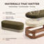 Banc de rangement rembourré bouclé de 47,5 po avec couvercle relevable et pieds en bois massif-1456842115