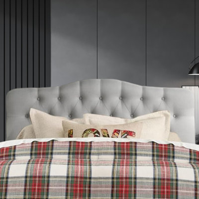 Linen Upholstered Headboard-Modern-Adjustable Height-Button Tufting