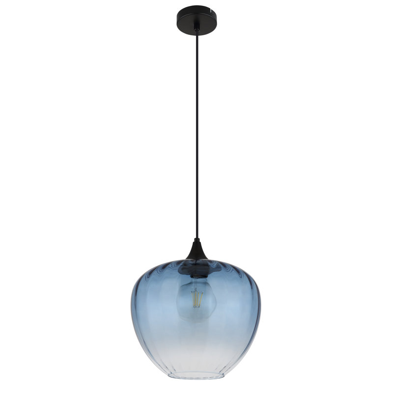 Dashira 1 - Light Matte Black Pendant, Blue / White / Grey