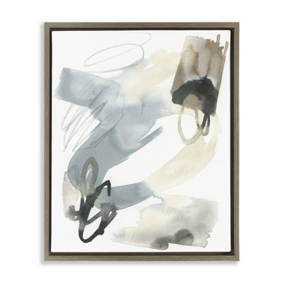 Watercolor Paint Strokes Floater Canvas Wall Art by June Erica Vess