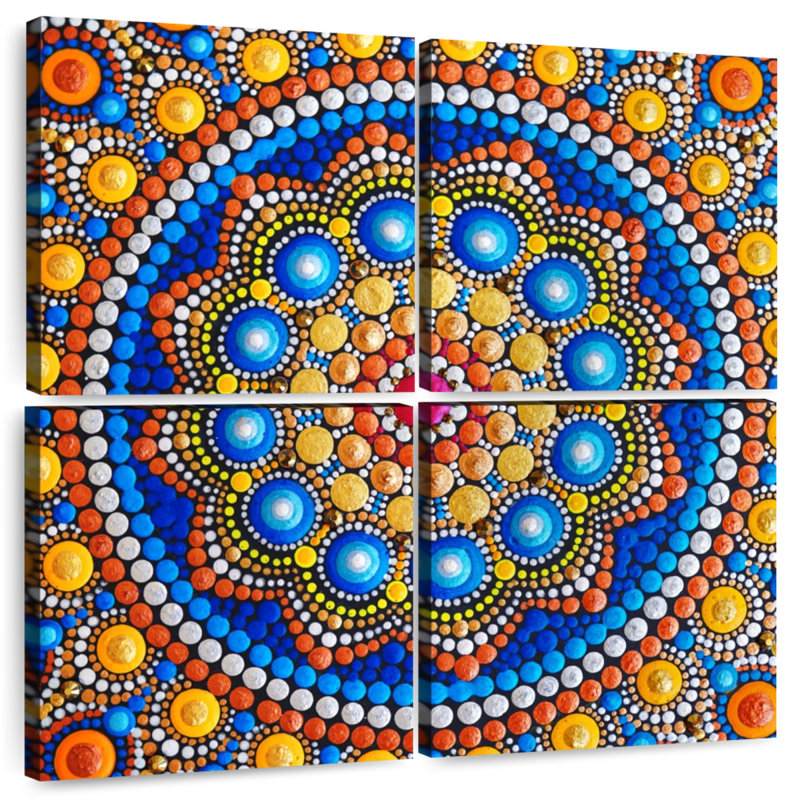 Kerner Decorative Dotted Mandala, 57" H x 57" W