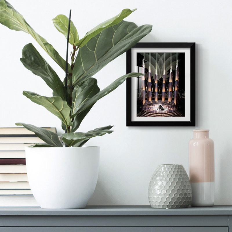 Nocturne -Framed Print, 28.5" H x 20.5" W, Black