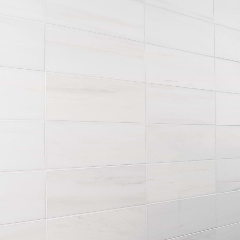 Bianco Dolomite 4x12 Honed Marble Tile