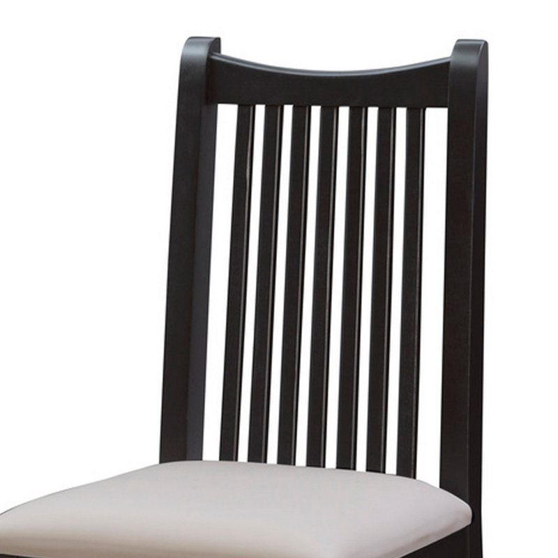 Slat Back Side Chair in Black