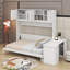 Grand lit escamotable avec bureau, tablettes et armoires-234172943