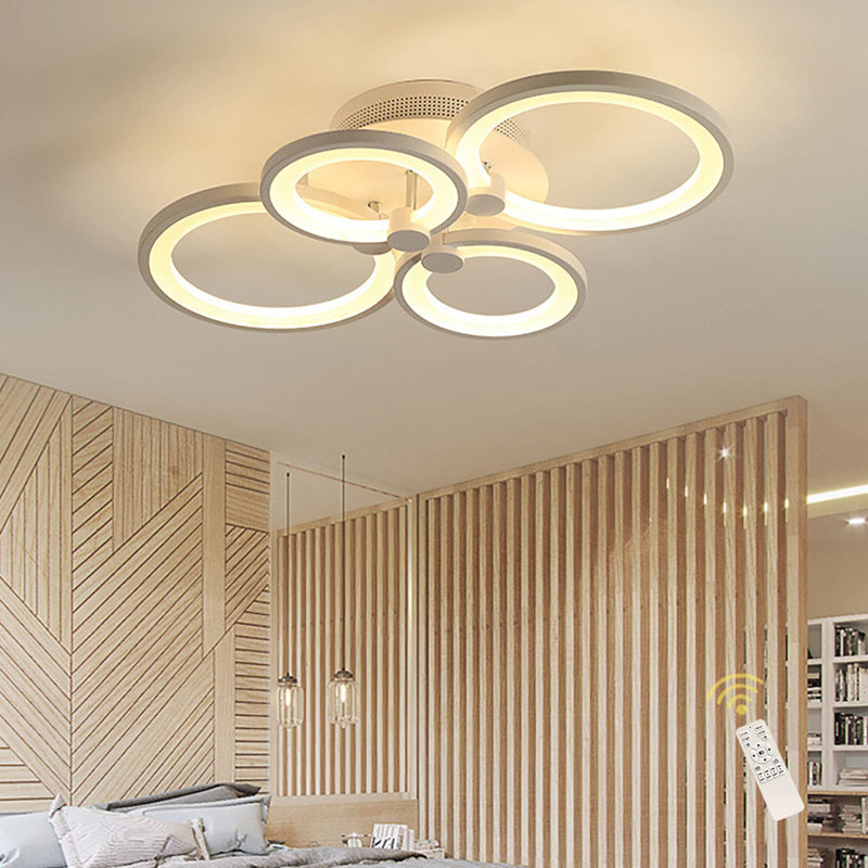 4-Light 56cm Acrylic LED Dimmable Flush Mount