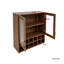 Armoire à vin murale avec portes vitrées et rangement pour bouteilles