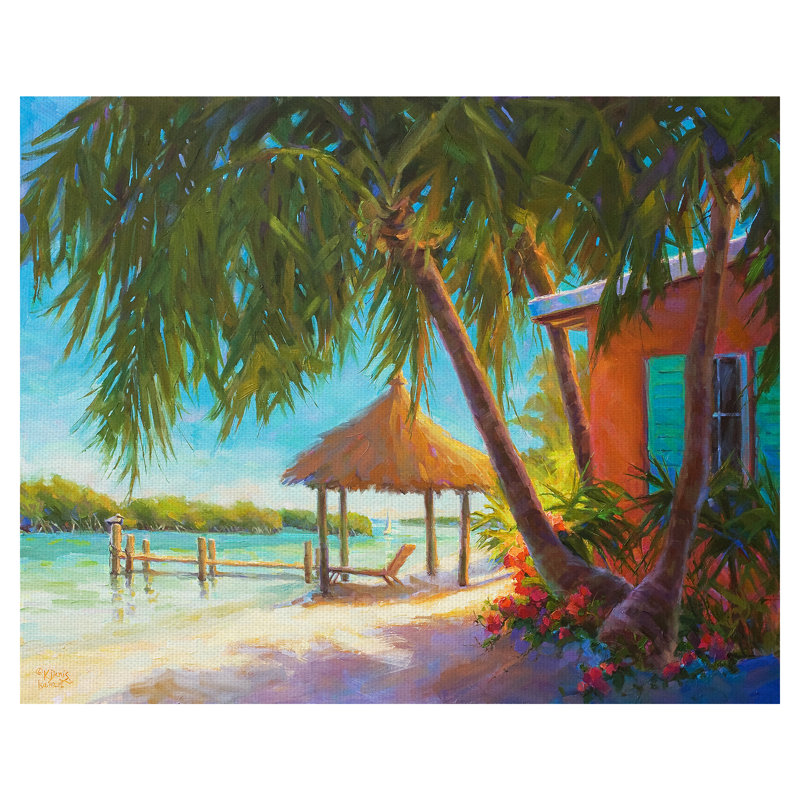 «Bayou Breeze A Day In Island Paradise Bright» par Kathleen Denis, reproduction d'art sur toile 22 po x 28 po