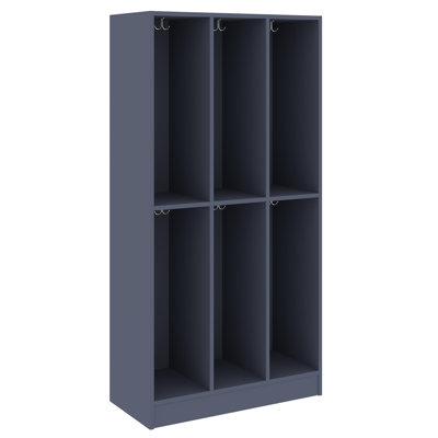 Triple Wide Six Compartment Classroom Cabinet Locker