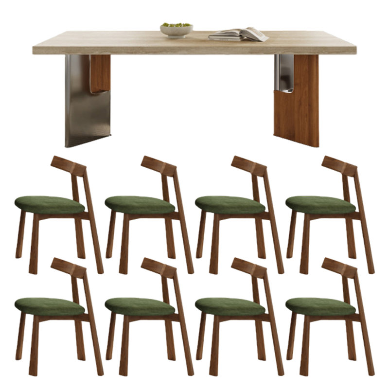 Medellin, 9 pièces : table, 8 chaises, H 29,53 po x l 70,87 po x P 35,43 po, Beige