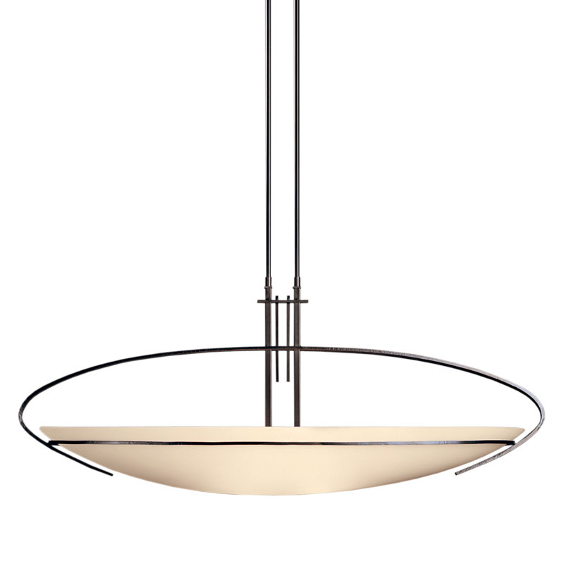 Mackintosh 2 - Light Bowl Pendant, Dark Smoke, 17.3" H x 41" W x 13.8" D