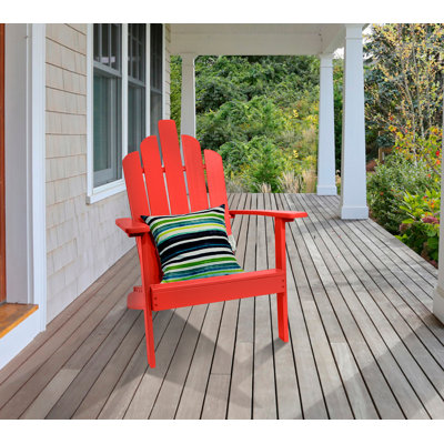 Chaise Adirondack en bois massif Ivania