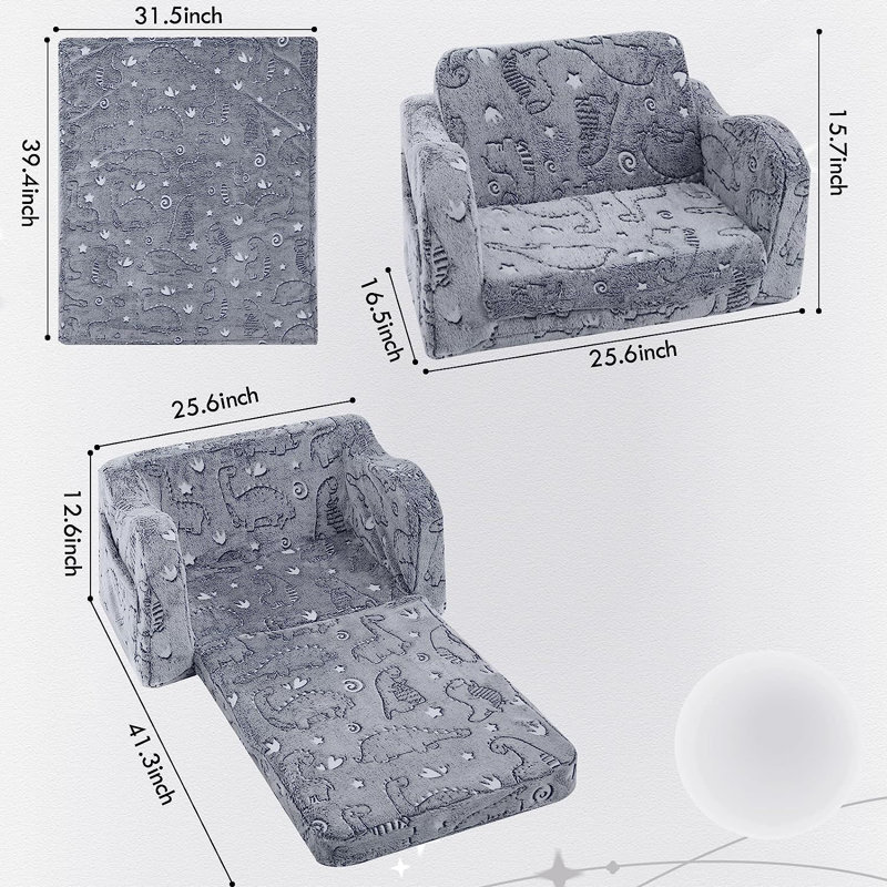 Adrihana Kids 11'' Club Chair and Ottoman