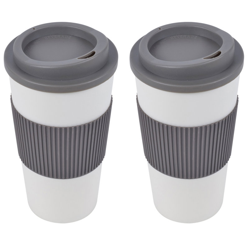 Clive Melamine Travel Mug, Grey