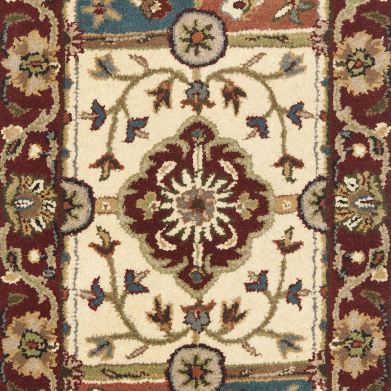 Tapis oriental en laine touffeté à la main Hebron, Rond 3 pi 6 po
