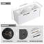 Meuble-lavabo mural 48 po avec lavabos doubles en résine et rangement ouvert, blanc