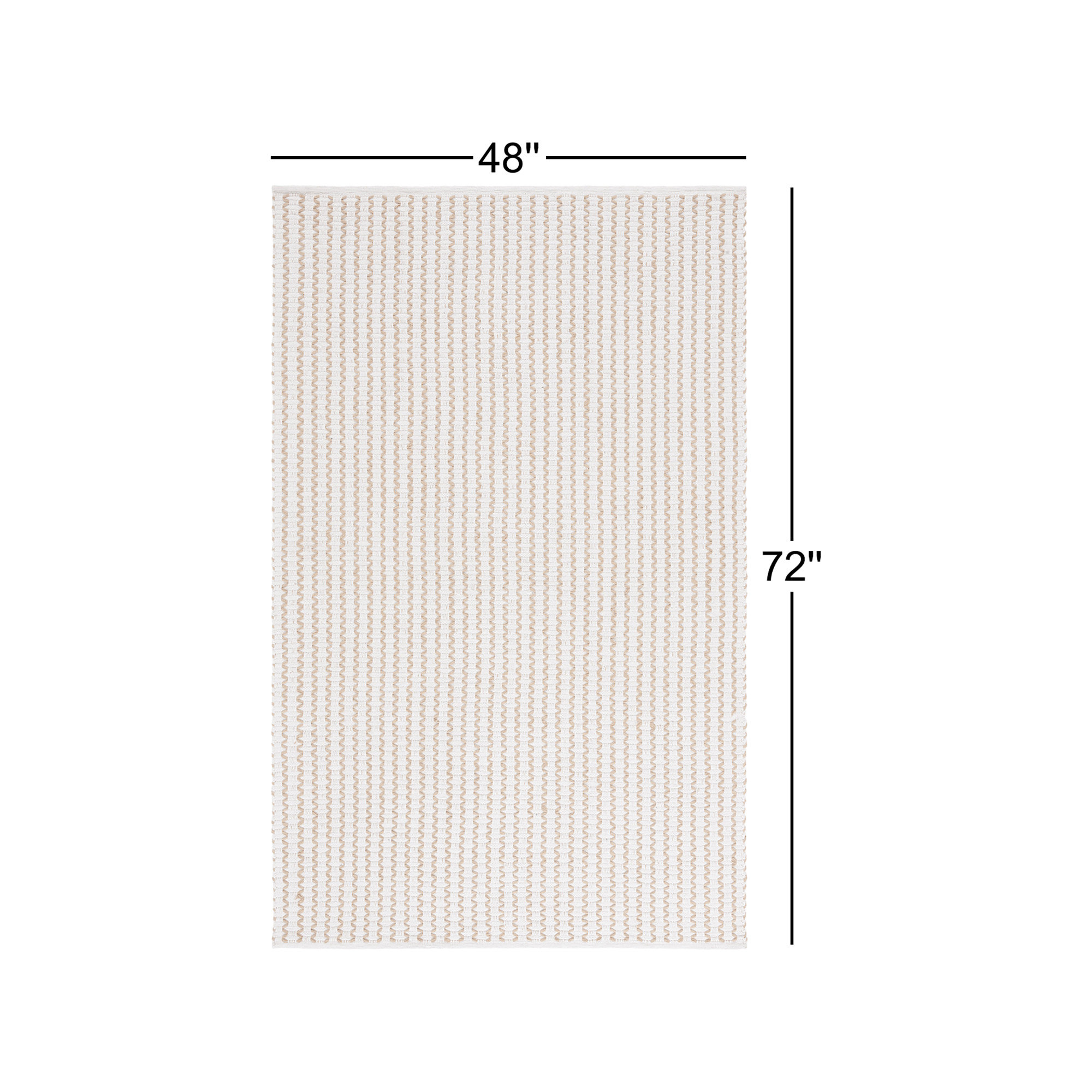 Cape Cod 451 Hand Woven Cotton Pile Chevron / Zig Zag Rug, Rectangle 4' x 6'