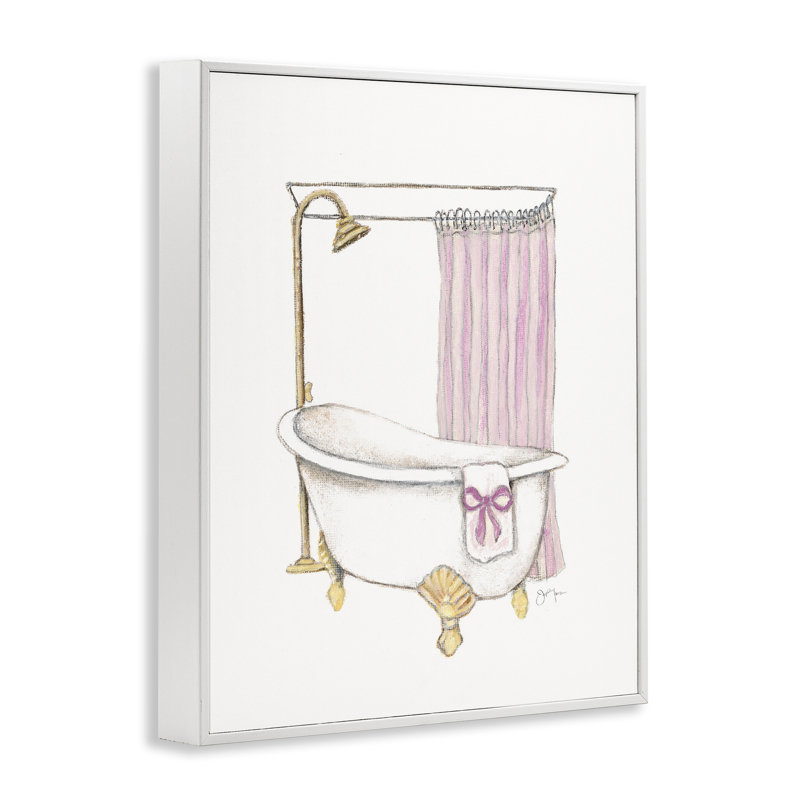 Baignoire simple avec giclée encadrée par Bow, design par Janet Tava, H 20 po x l 16 po