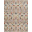 Wool Damask Area Rug in Ivory/Red/Blue/Brown-1030913076