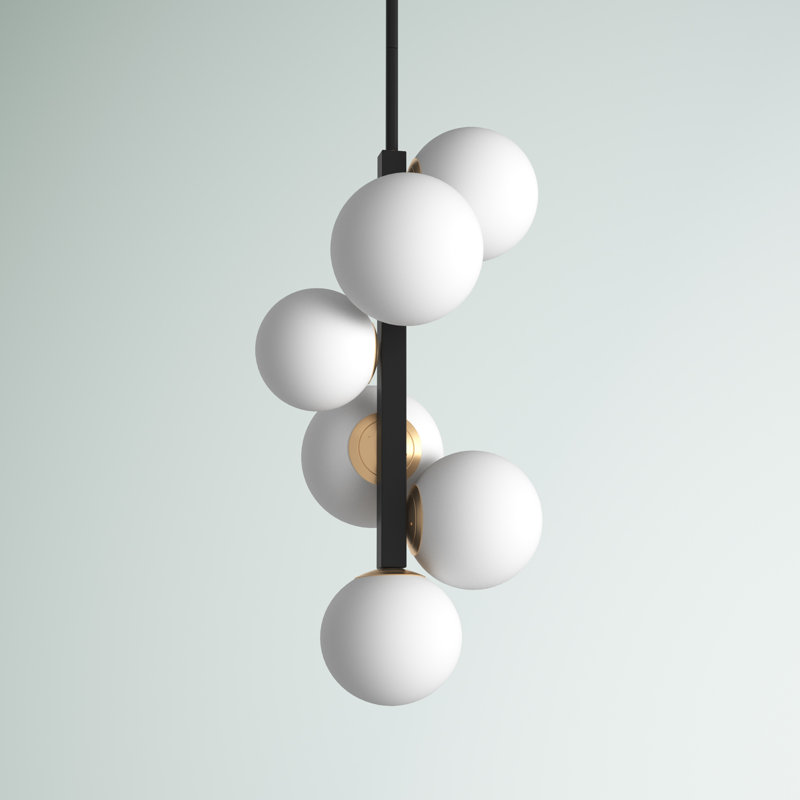 Shubert Alley 6 - Light Dimmable Sputnik Modern Linear Chandelier