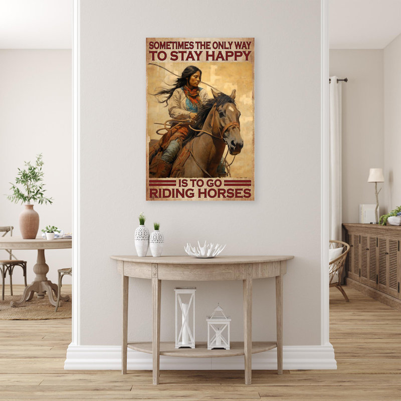 To Go Riding Horses, impression sur toile, H 36 po x l 24 po x P 1,25 po