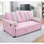 Canapé-lit coulissant 2 places, canapé-lit convertible avec port de charge USB sur l'accoudoir, poche de rangement latérale élastique, dossier réglable à 3 niveaux, rembourrage en mousse haute densité, assemblage facile-735984326
