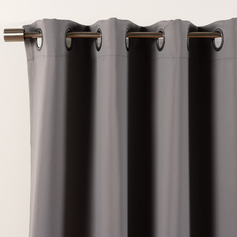 Lympsham Blackout Curtain Panel Pair, Gray, 52" W x 84" L