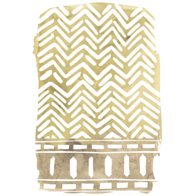Mud Cloth Motif I 1 Piece Wrapped Canvas Wall Art