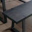 Ensemble de table de salle à manger 2 personnes à base en bois massif brun moderne avec 1 banc pour la cuisine et la salle à manger-817741936