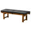 Banc Lucia en cuir synthétique noir